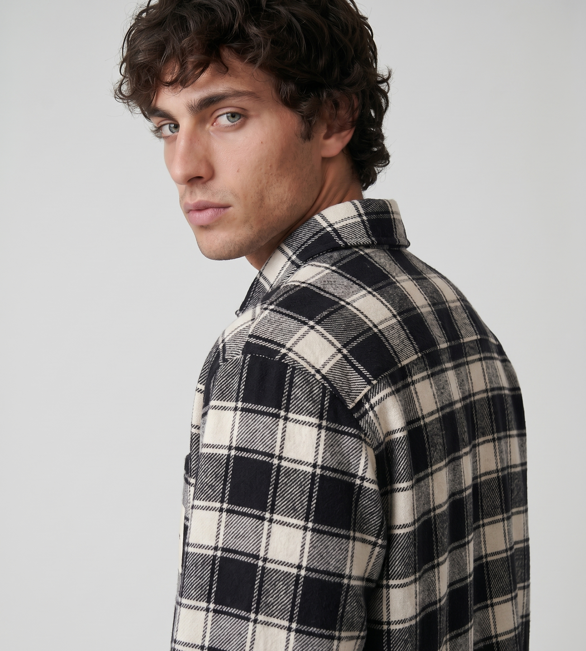 Bram's Fruit Flanel Overshirt Black