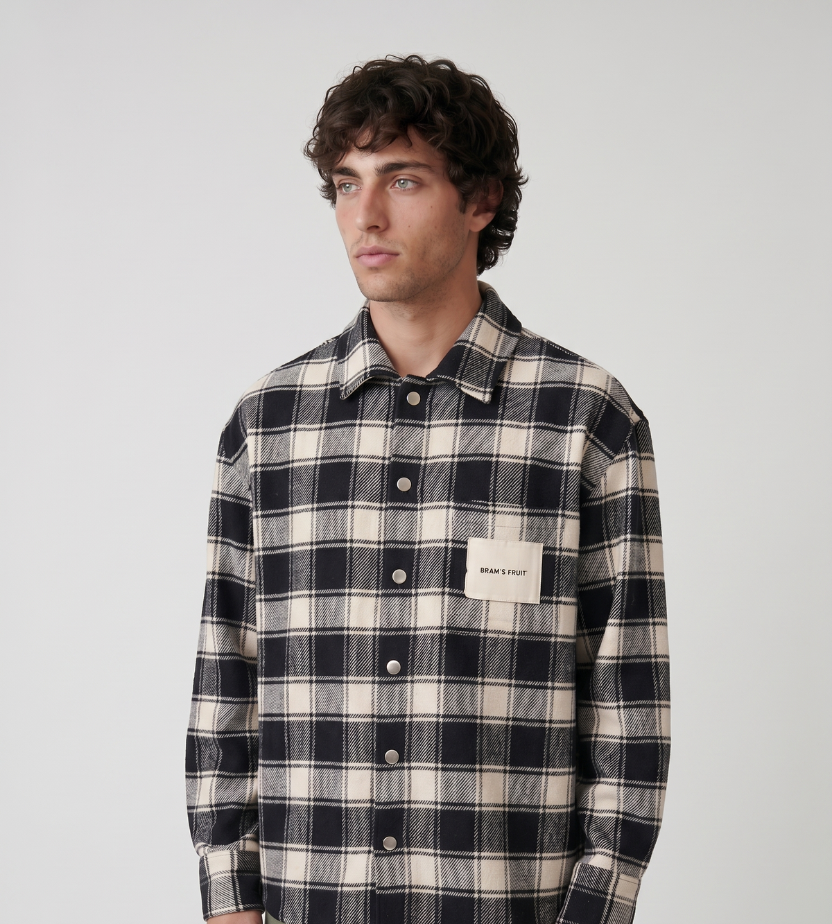 Bram's Fruit Flanel Overshirt Black