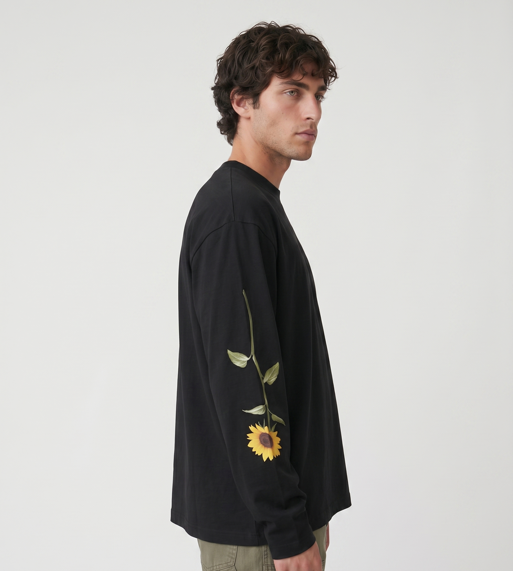 Bram's Fruit Sunflower Longsleeve Shadow Black