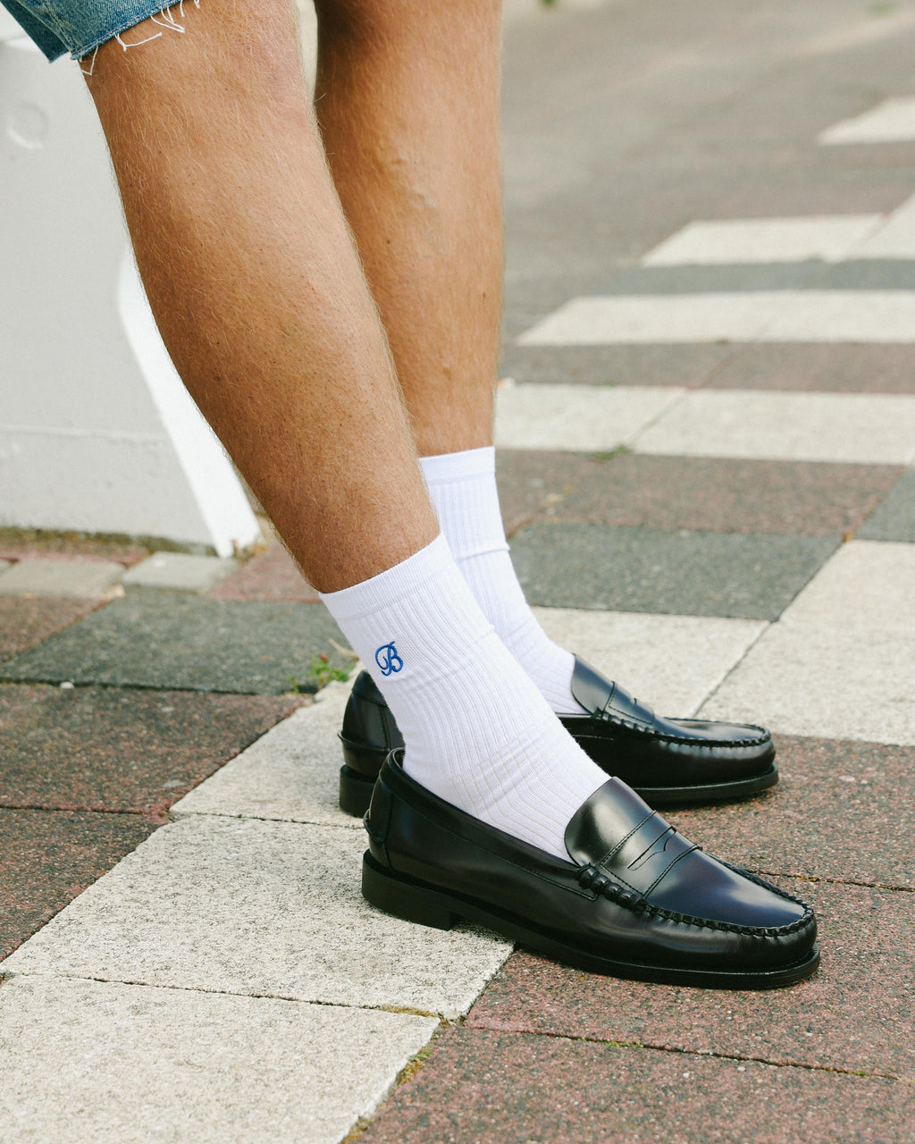 Baskèts Socks White Blue