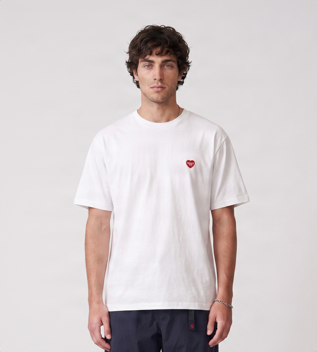 Carhartt WIP Small Heart T-shirt White Red
