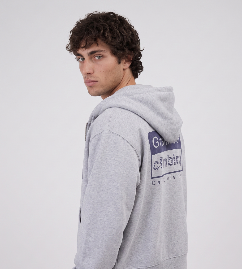 Gramicci Climbing Zip Hooded Sweatshirt Grey Heather
