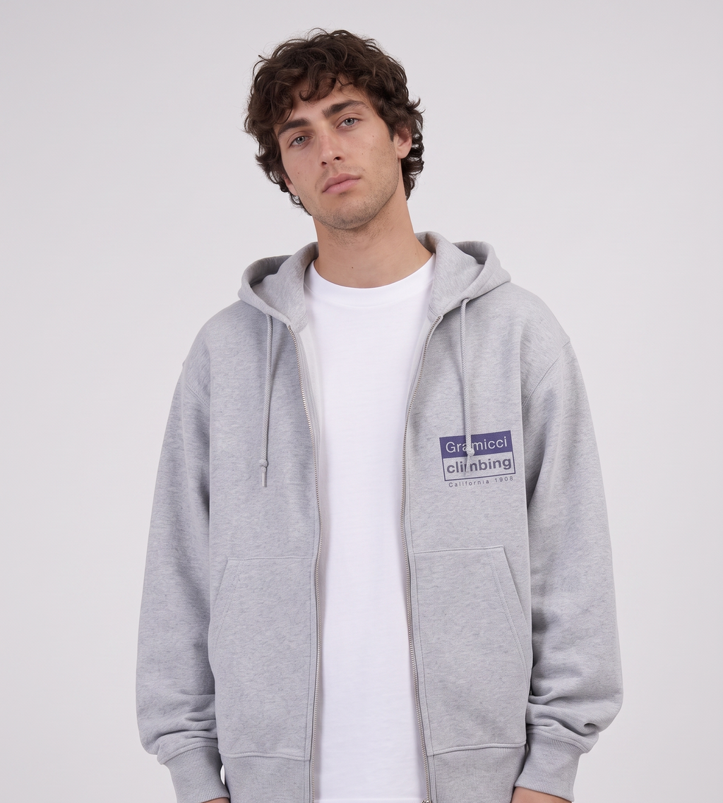 Gramicci Climbing Zip Hooded Sweatshirt Grey Heather