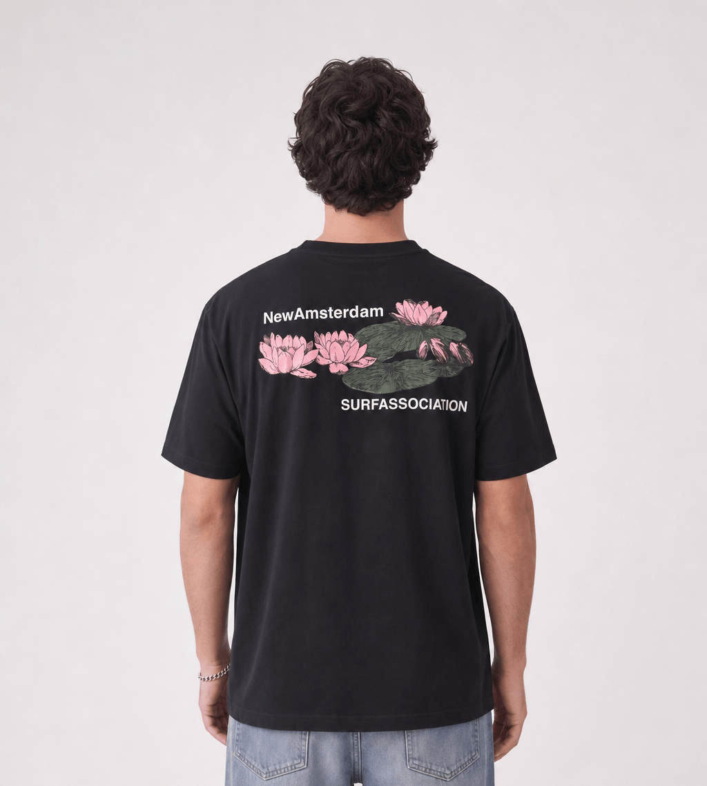 New Amsterdam Surf Association Lilies Tee Black
