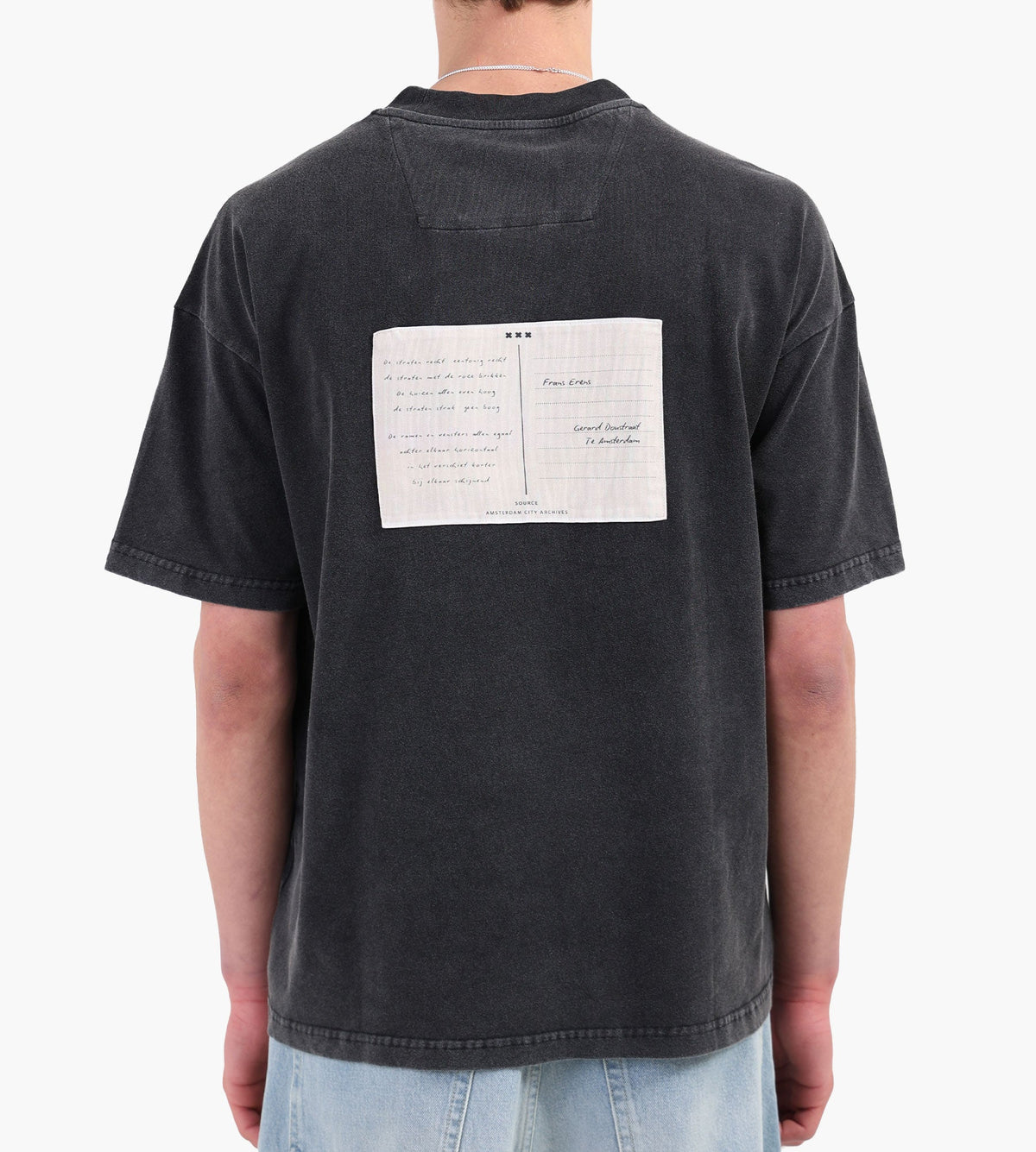 Baskèts Postcard Patch Tee Washed Onyx