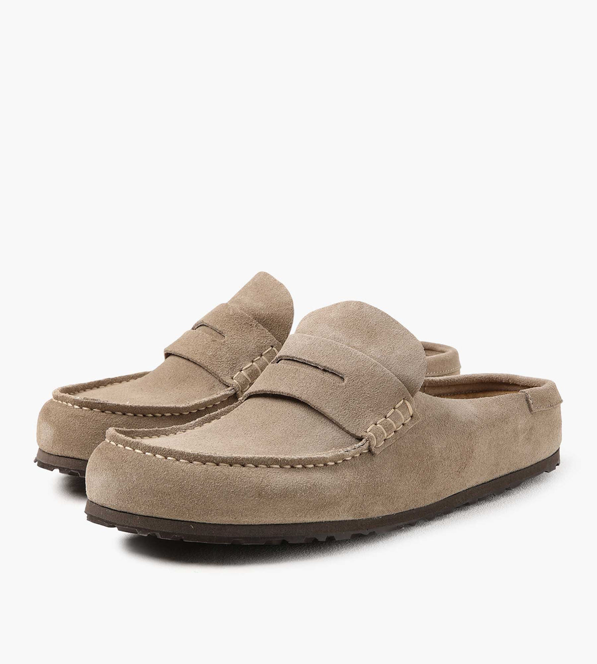 Birkenstock Naples Wrapped Suede Leather Taupe