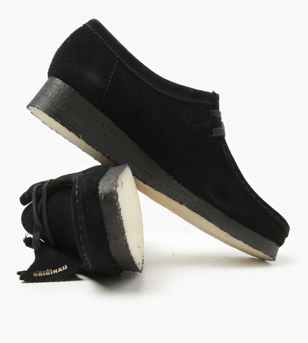Clarks Originals W Wallabee. Black Suede