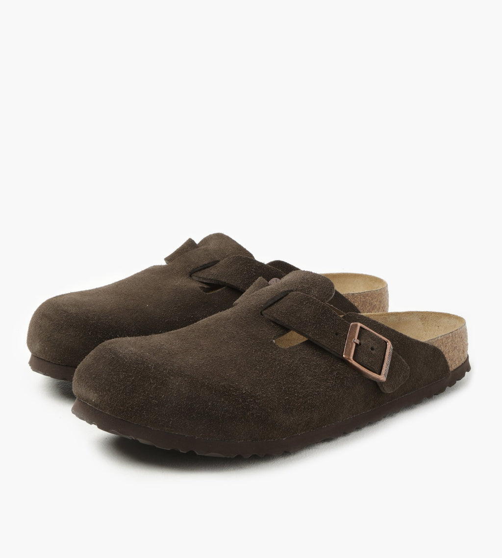 Birkenstock Boston Soft Footbed Suede Leather Mocha