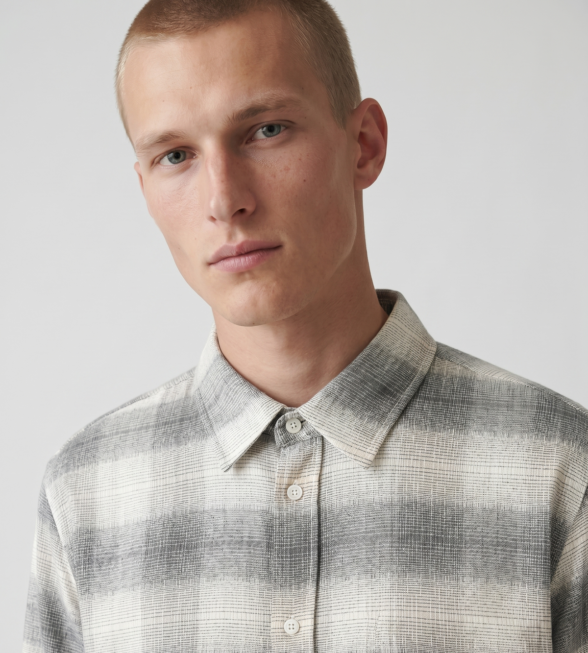 Won Hundred Pete Check Shirt Black COMB.