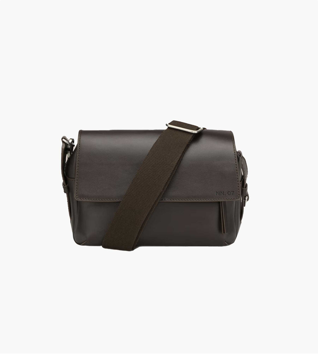 NN.07 Port Small Leather Satchel 90030 Deep Truffle